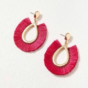 LOFT Tropical Fabric drop earrings
